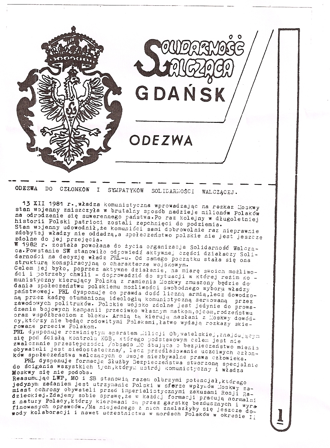 odezwa SWG