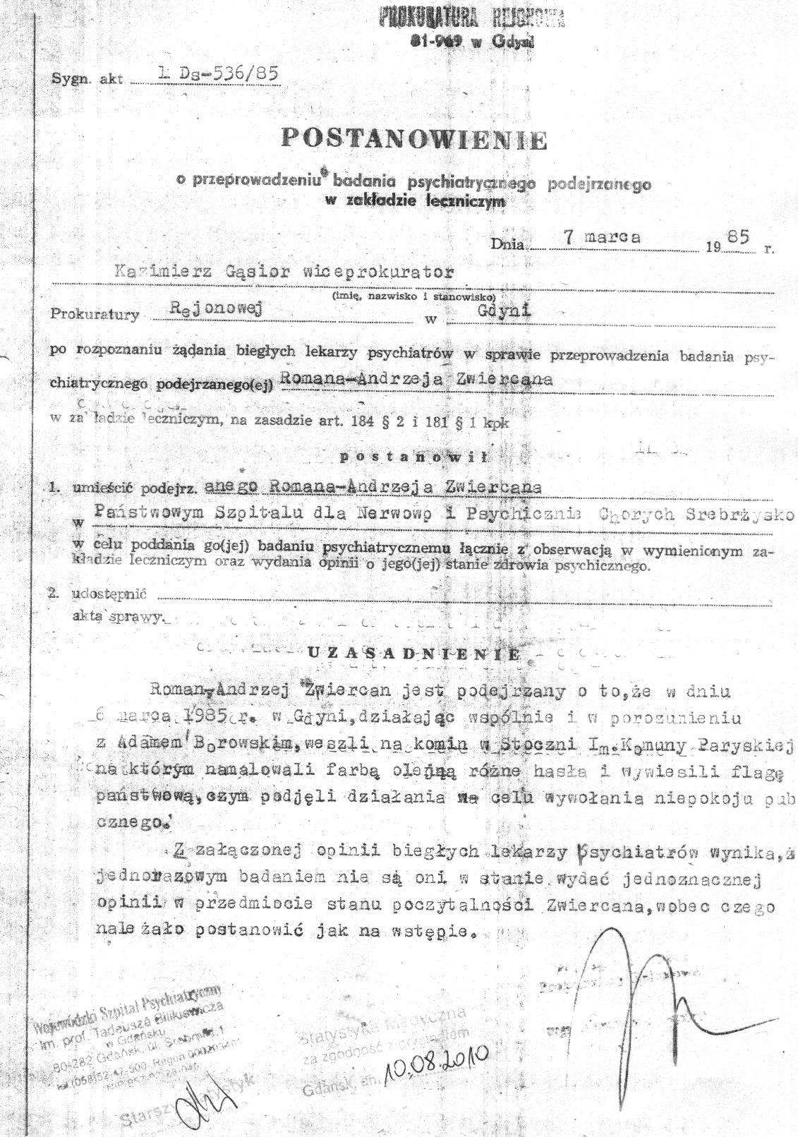 postanowienia